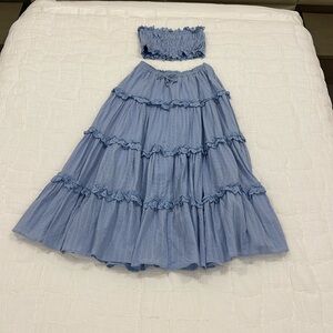 VICI bandeau and maxi skirt set, size Large